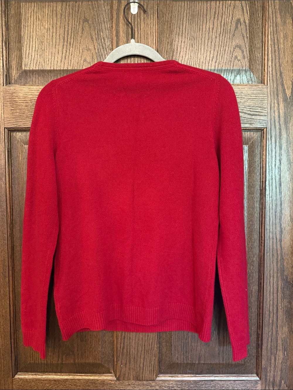 L.L. Bean Red Cashmere Crewneck Sweater Size Small - Picture 8 of 8